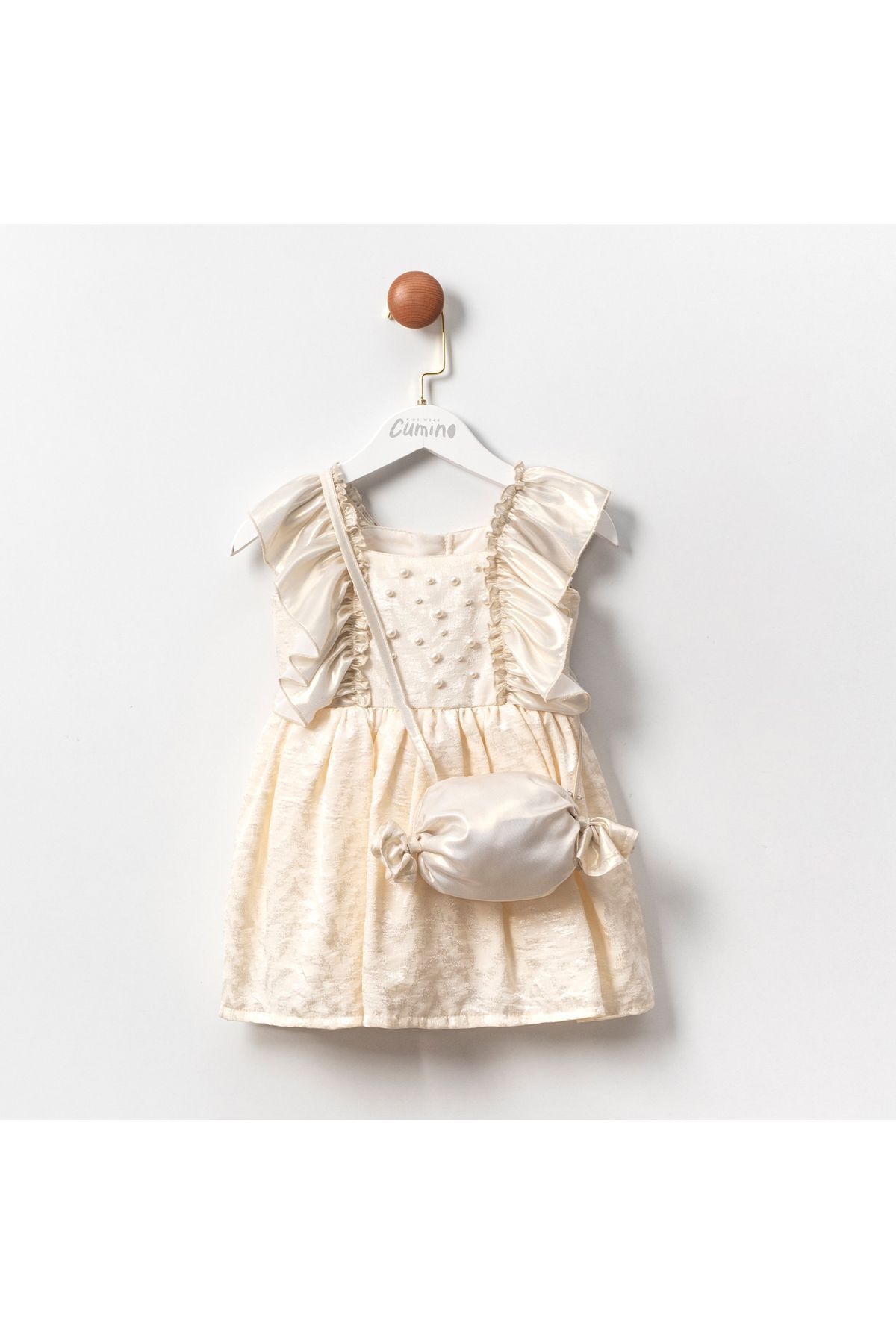 Çanta Aksesuar Detaylı Kız Çocuk Elbise