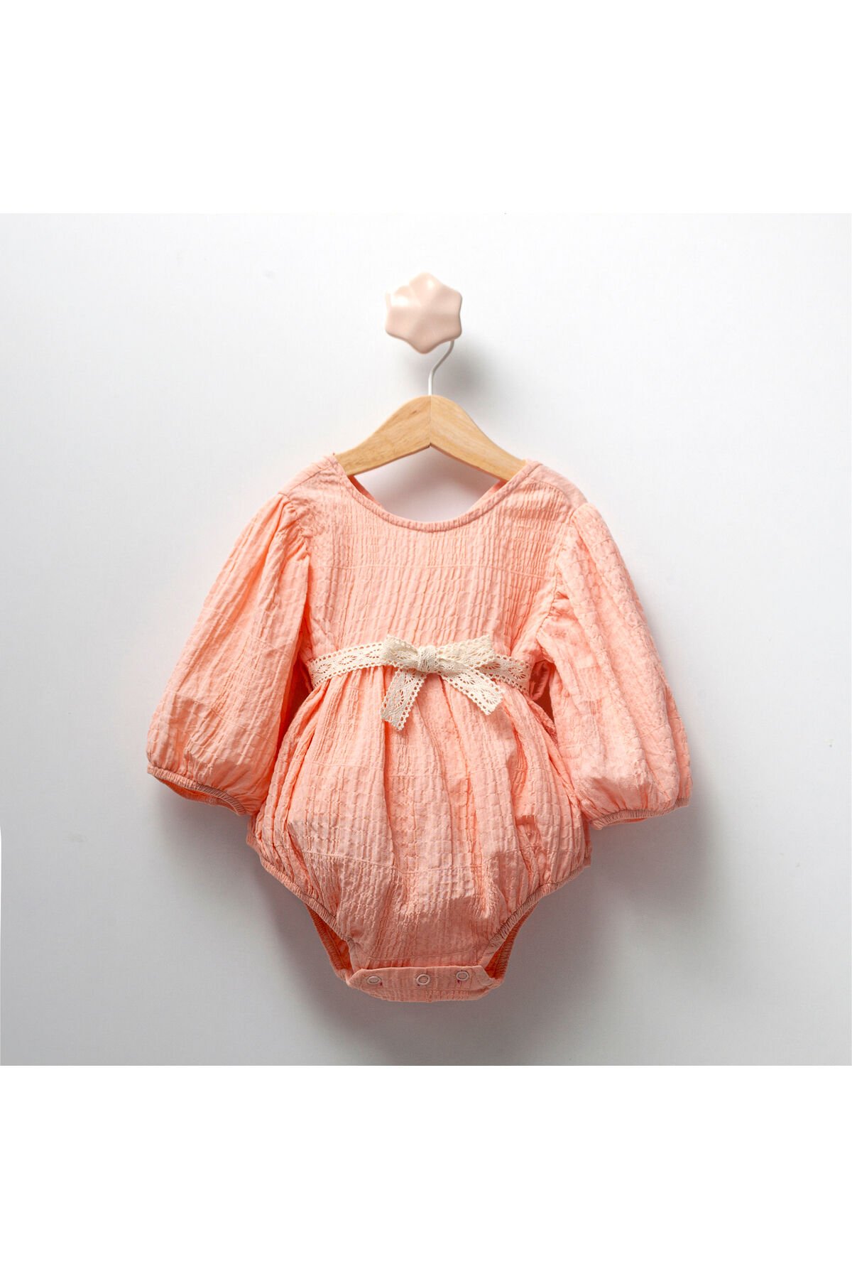 Pembe Kız Bebek Romper Pembe - 6-9 Ay