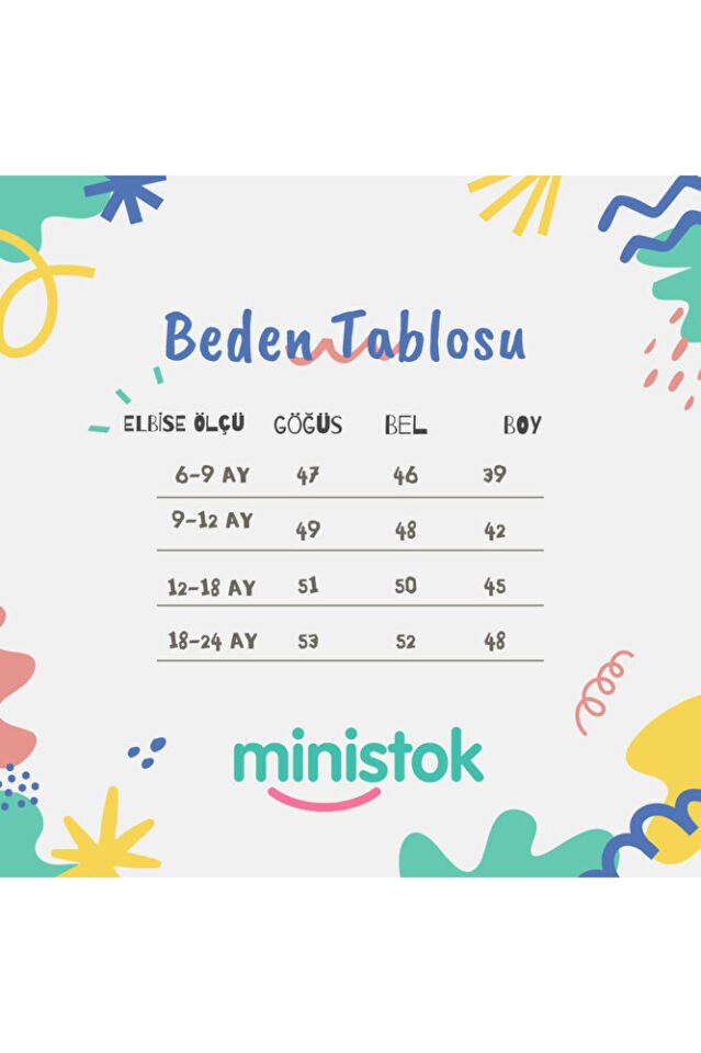 Mira Fırfır Yakalı ve Nakışlı Kız Bebek Elbise
