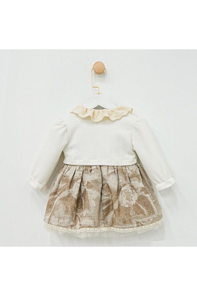 Milano Bolerolu Fırfır yakalı Kız Bebek Elbise