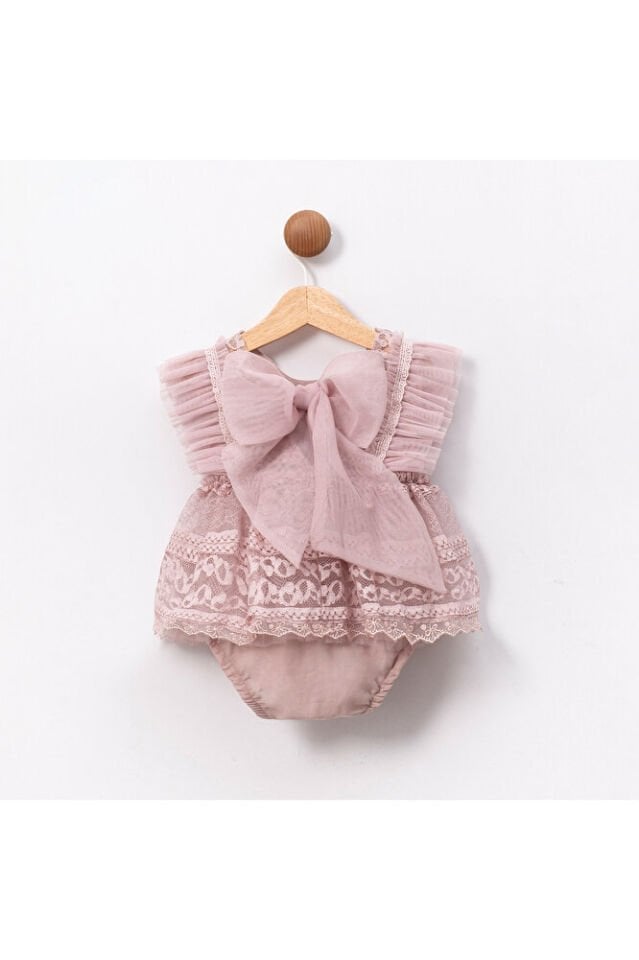 Miami Dantelli Kız Bebek Romper