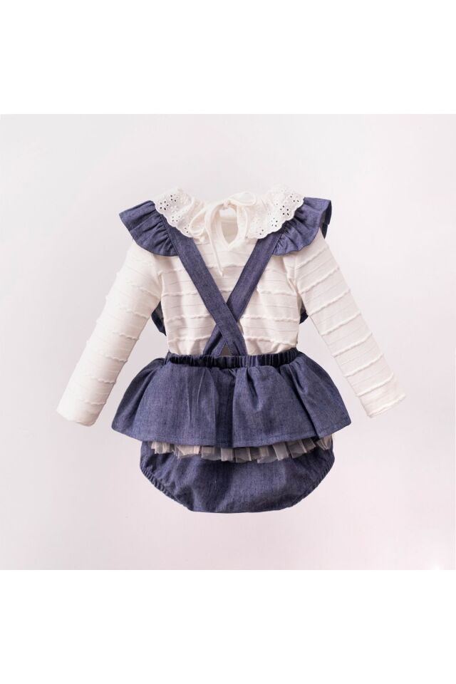 Clara Salopetli Blüzlü Kız Bebek Takım