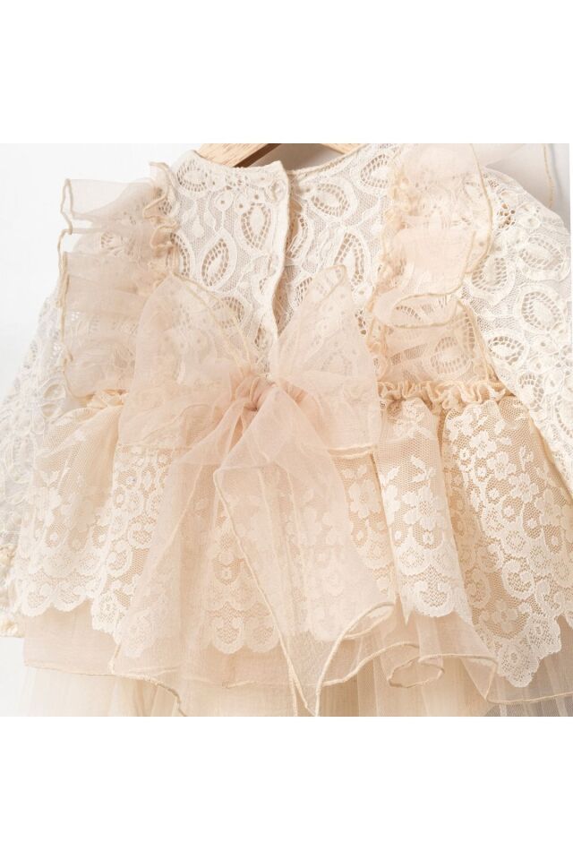 Princes Uzun Kollu Kız Bebek Romper