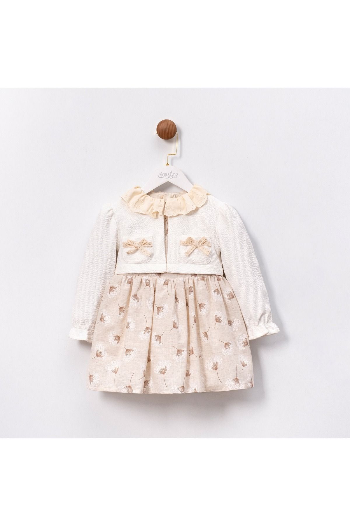 Marry Uzun Kollu Bolerolu Kız Çocuk Elbise