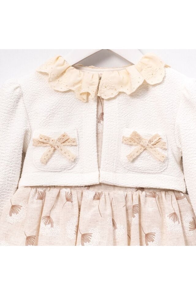 Marry Uzun Kollu Bolerolu Kız Çocuk Elbise