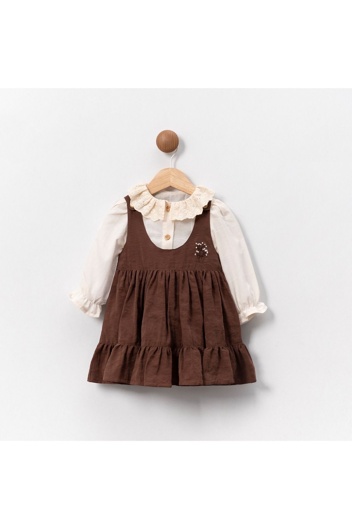 Alegra Fırfır Yakalı Blüzlü Kız Bebek Elbise