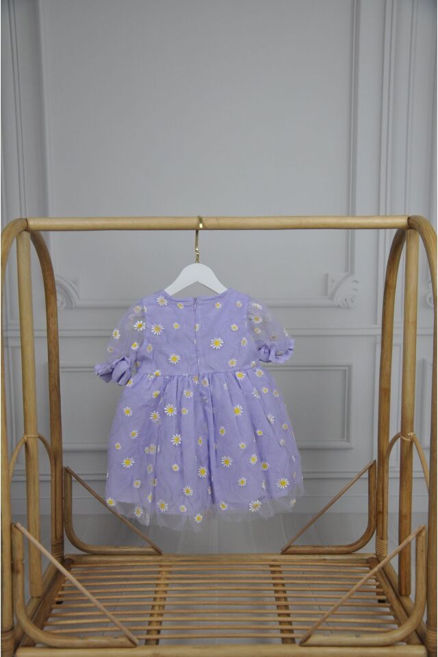 Linda Papatyalı Kız Çocuk Elbise