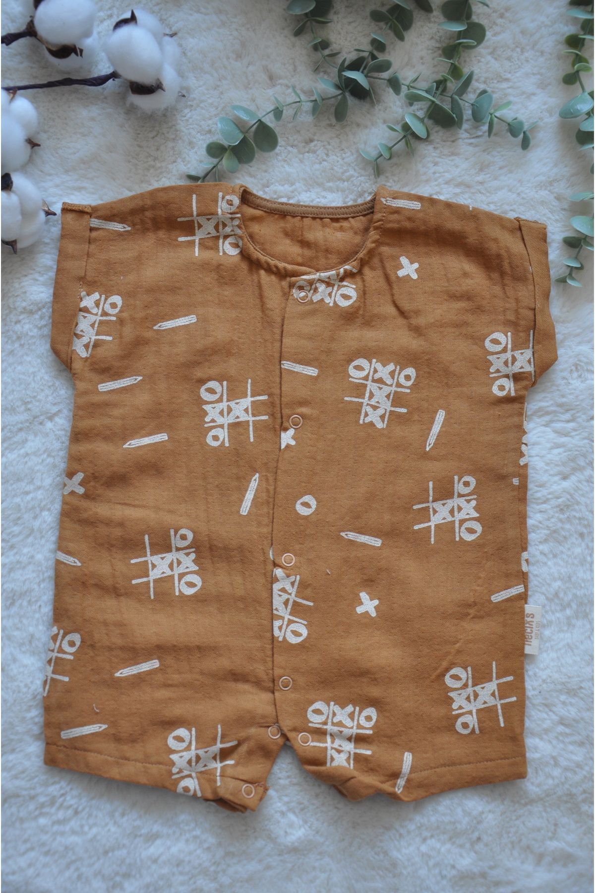 Erkek Bebek 3'lü Müslin Zıbın