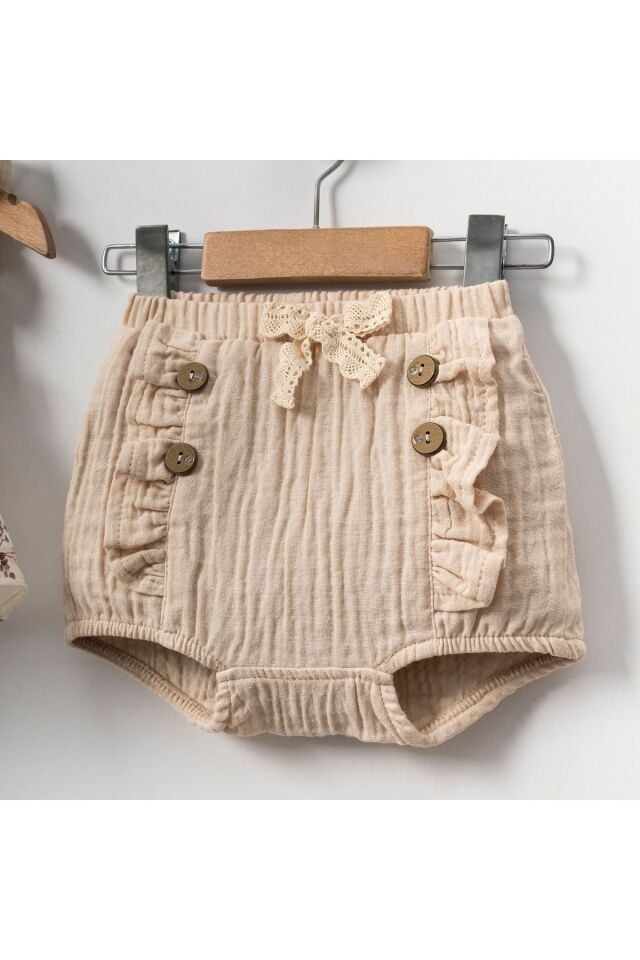 Cina Kız Bebek Müslin Alt Üst İkili Takım