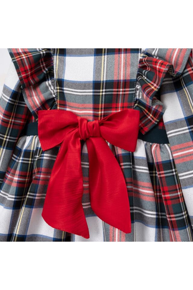 Cindy Ekoseli Kız Bebek Elbise