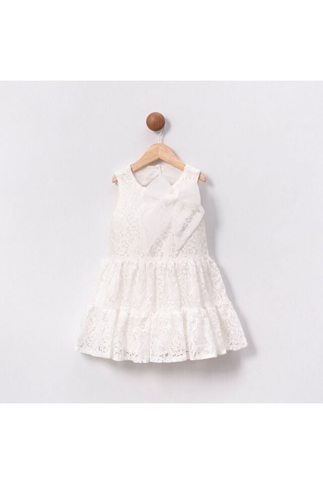 Tansel Fiyonklu Dantelli Kız Elbise