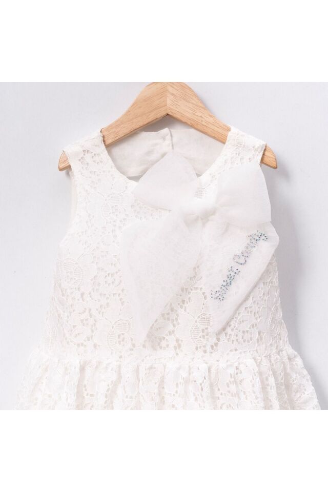 Tansel Fiyonklu Dantelli Kız Elbise