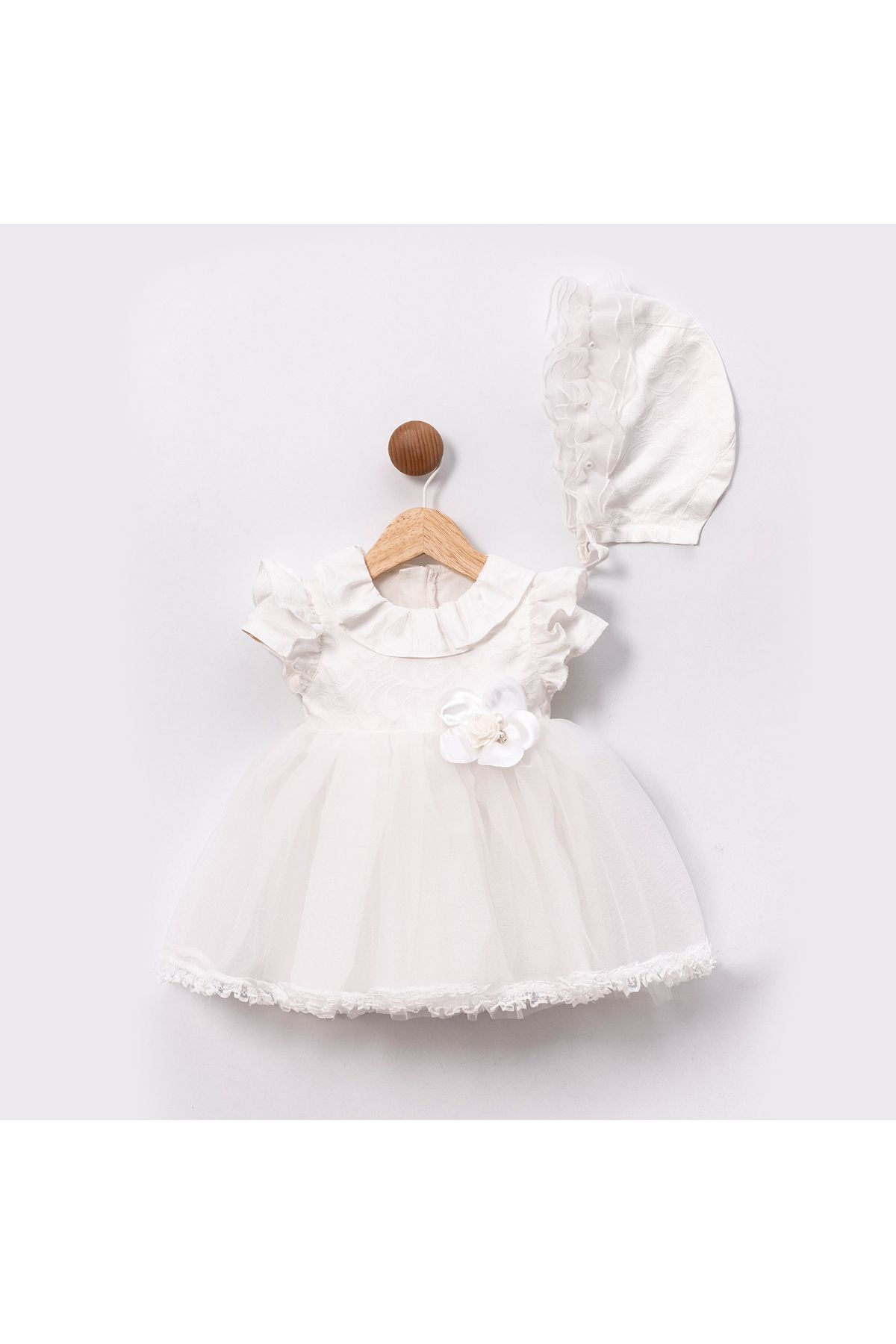 Tina Şapkalı Kız Bebek Elbise