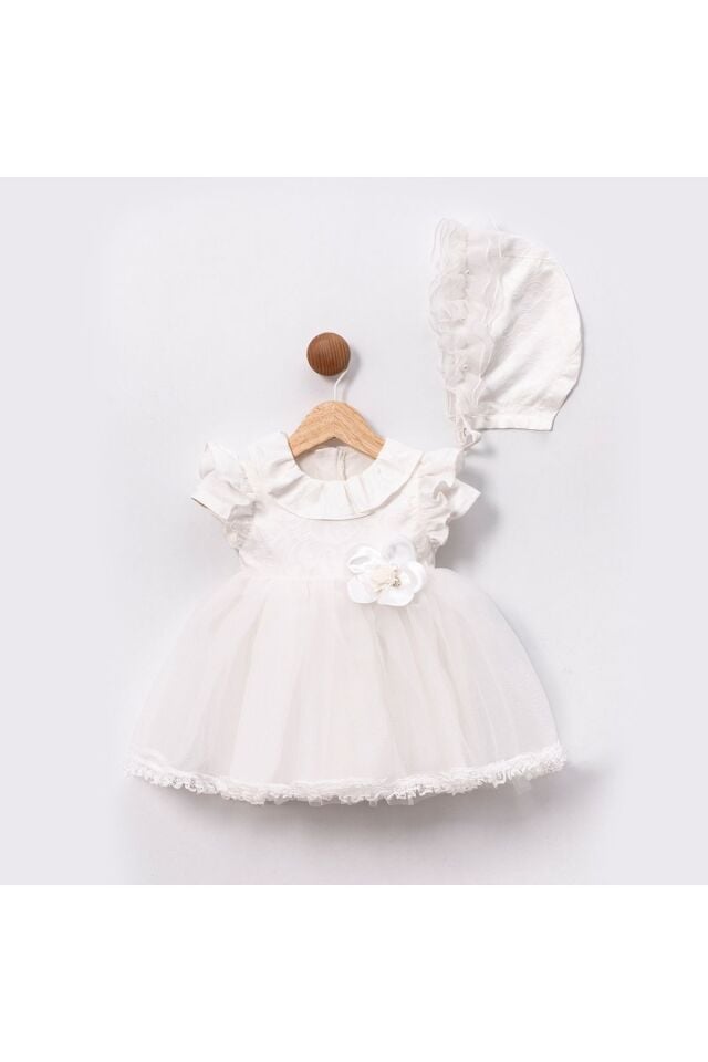 Tina Şapkalı Kız Bebek Elbise