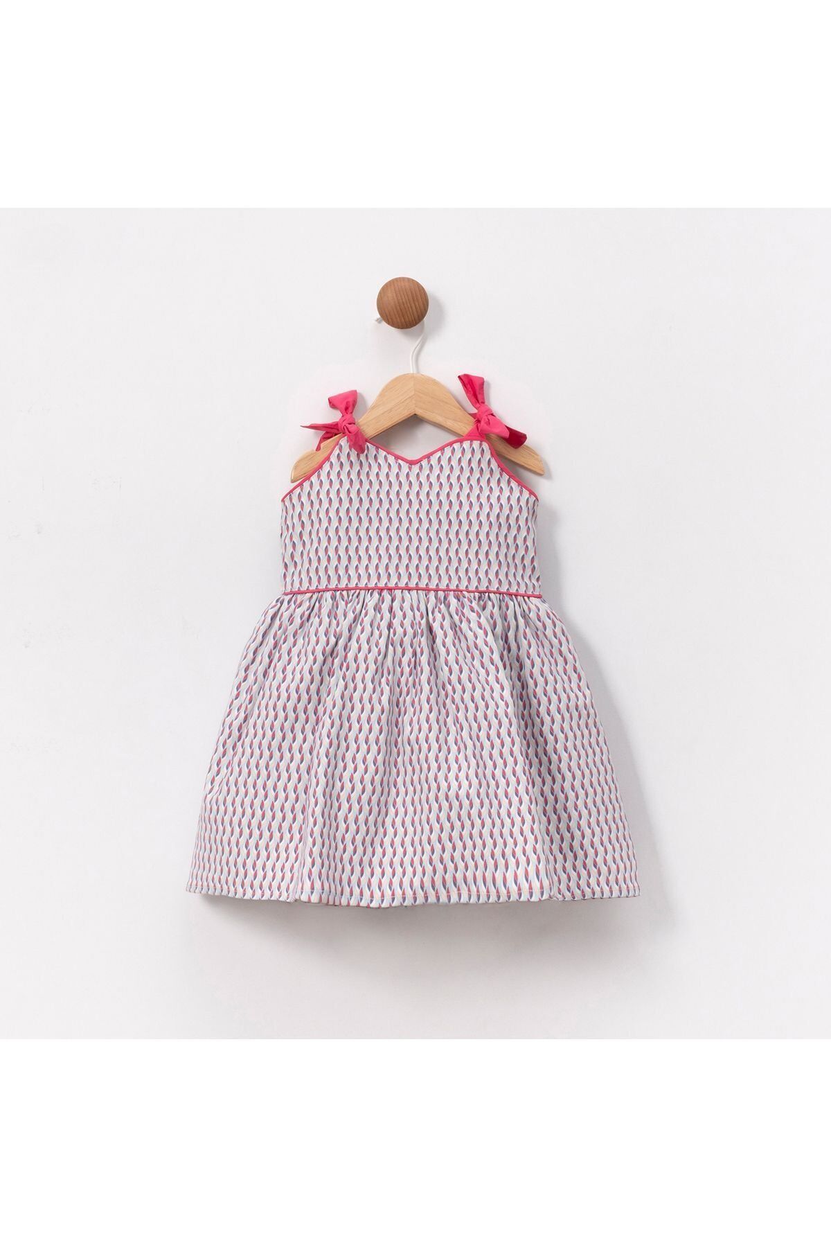 Kembırly Fiyonk Askılı Kız Elbise