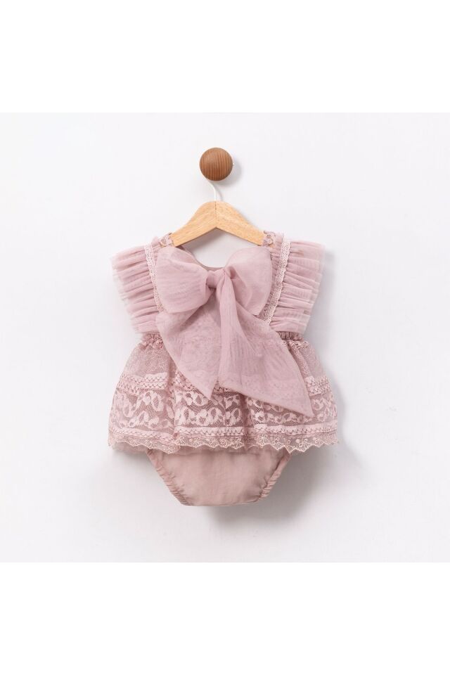 Miami Dantelli Kız Bebek Romper