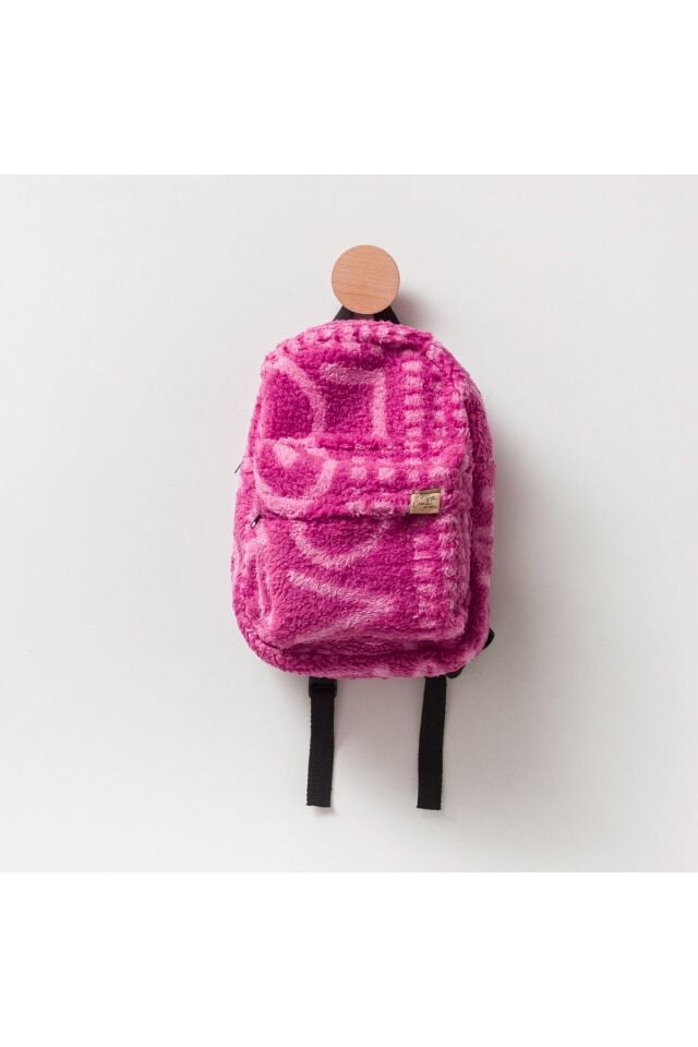 Peluş Sırt Çantası Pembe - S