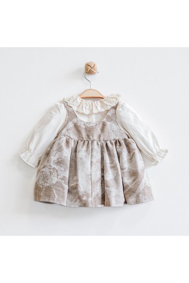 Bulgaria Fırfır Yaka Blüzlü Kız Bebek Elbise