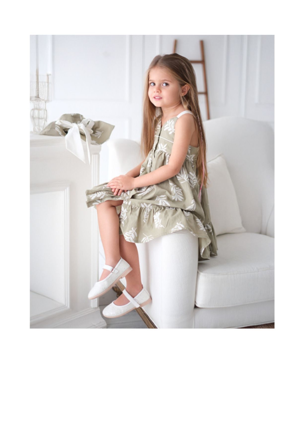 Clara Askılı ve Şapkalı Kız Çocuk Elbise
