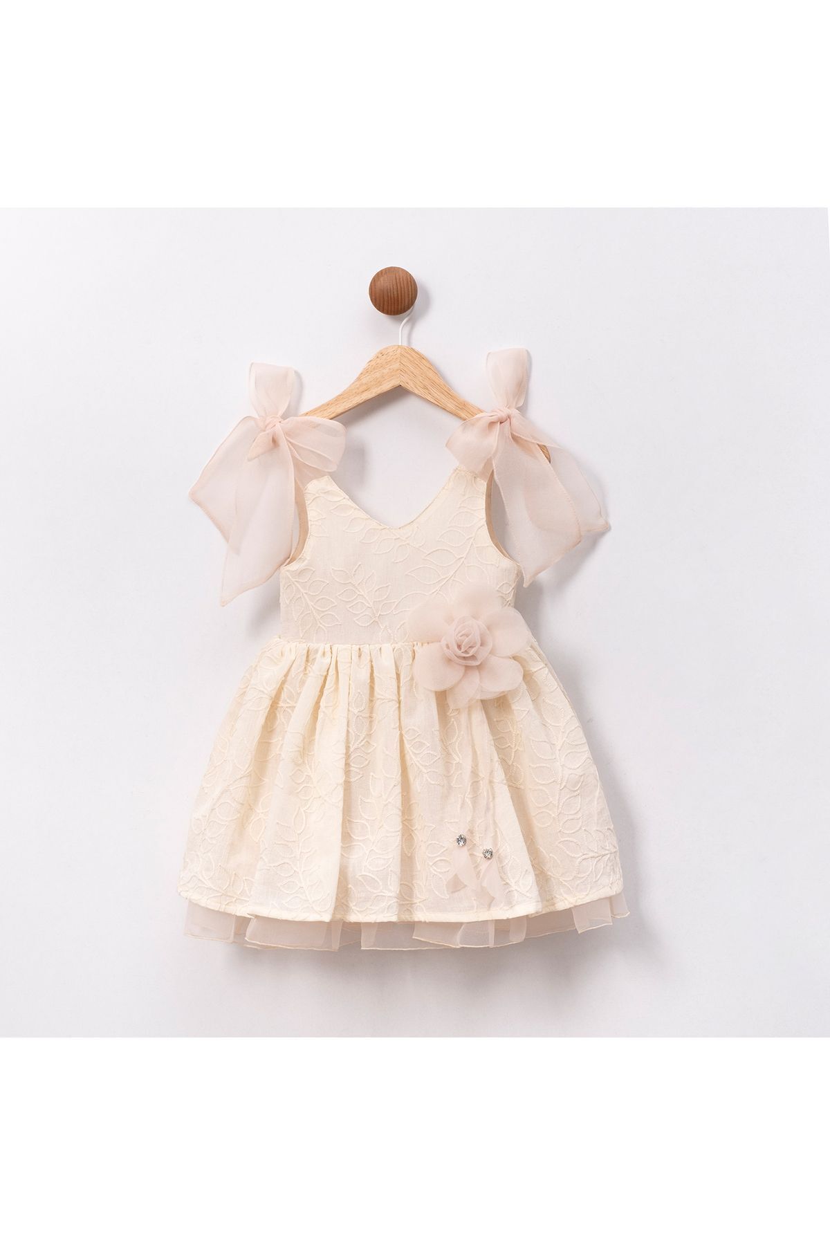 Jasmine Askılı Bej Kız Çocuk Elbise