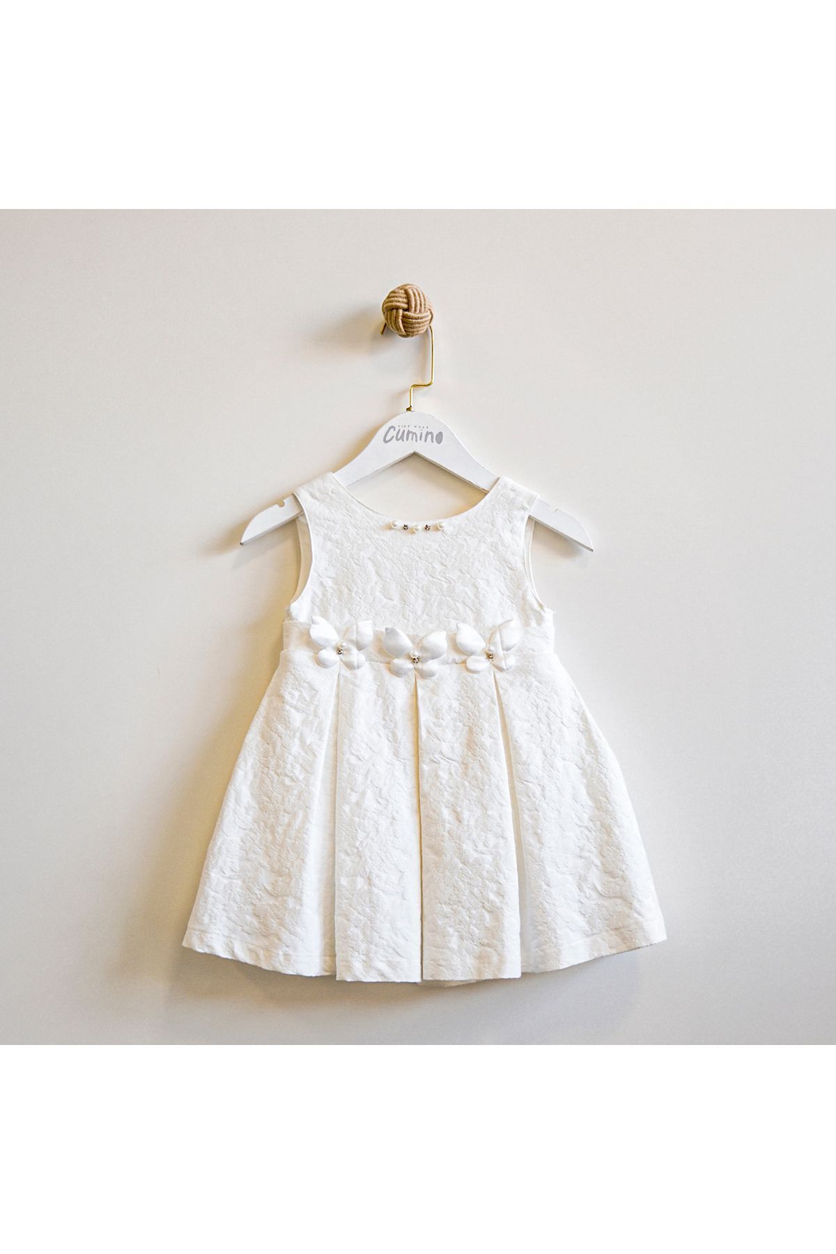 Montania Beyaz Kız Çocuk Elbise