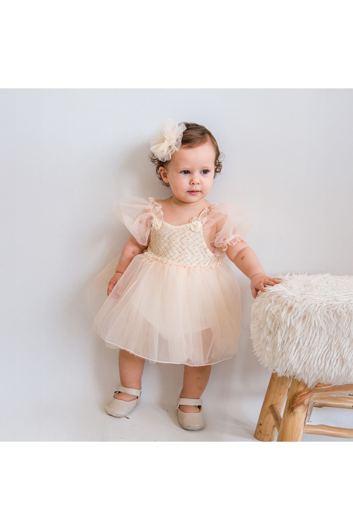 Clara Romantik Kız Bebek Romper