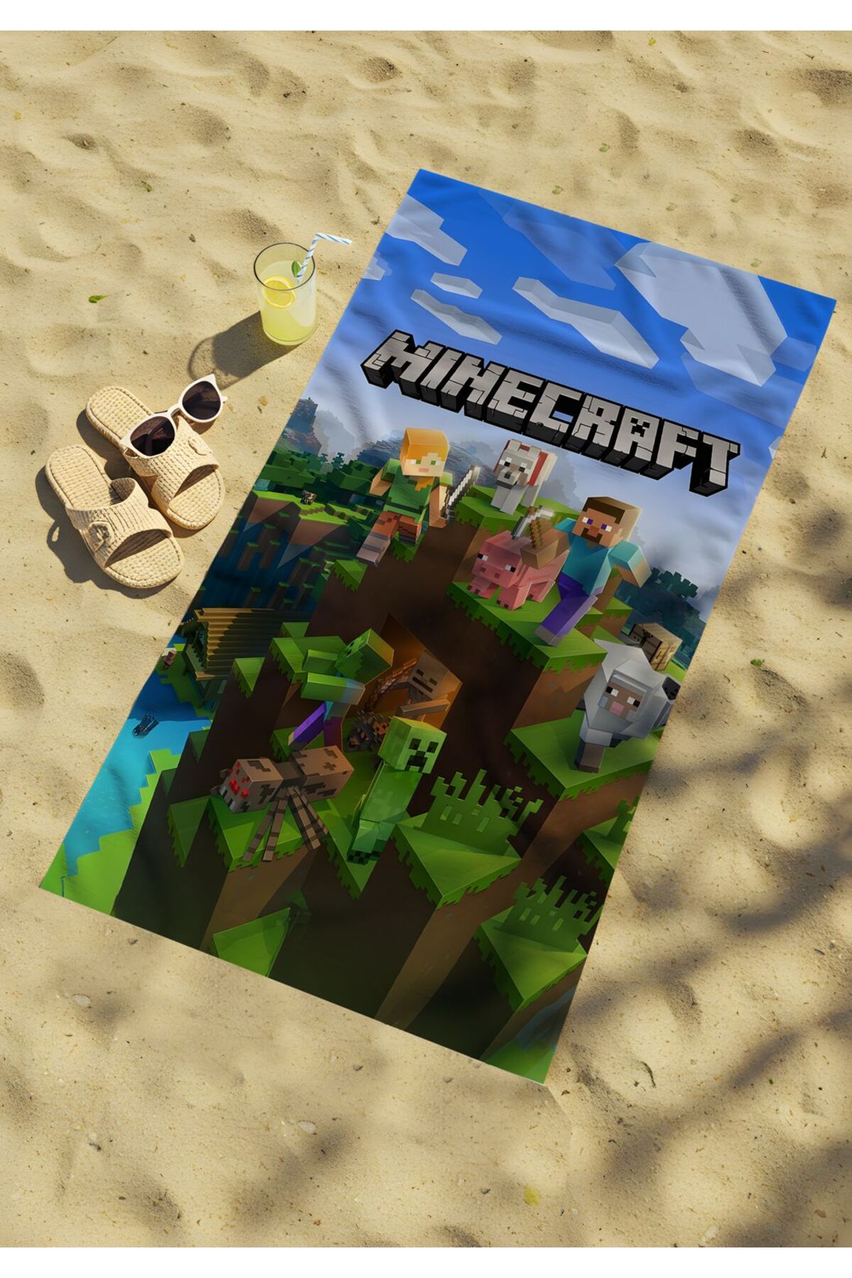 Minecraft Çocuk Plaj Havlusu 70 X 150
