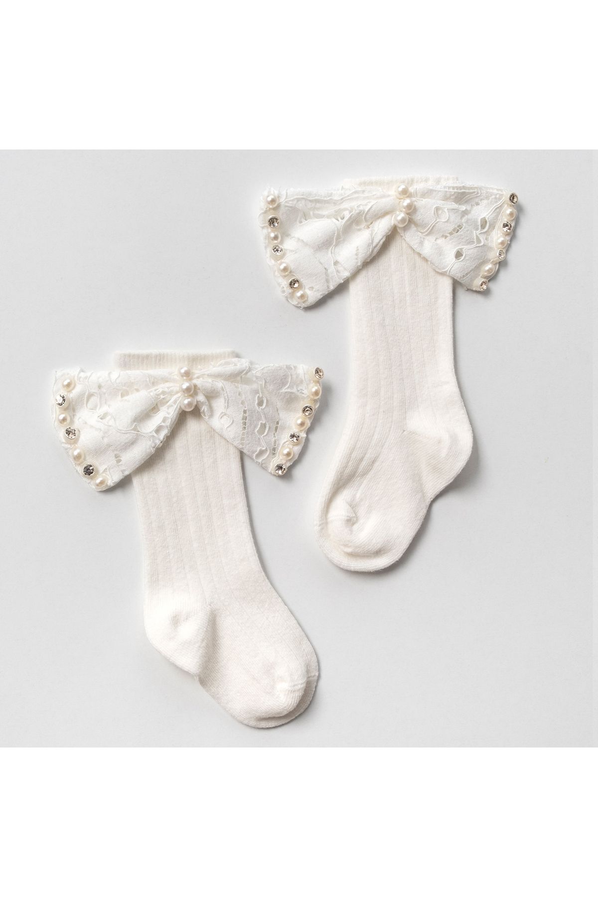 Boncuk Fiyonk Kız Çocuk Çorap