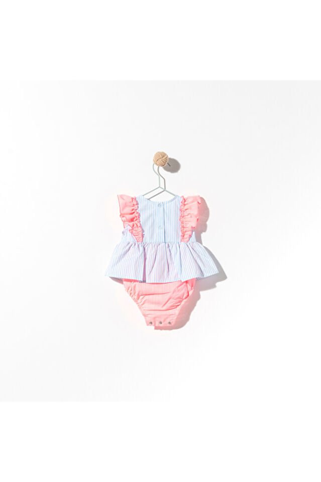Çiçekli Kız Bebek Romper