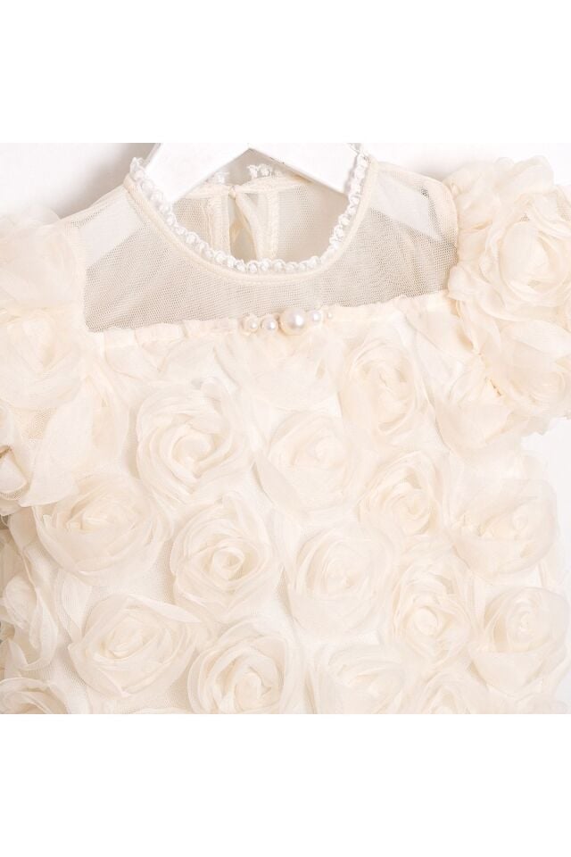 Rosa Saç Aksesuarlı Kız Bebek Tulum