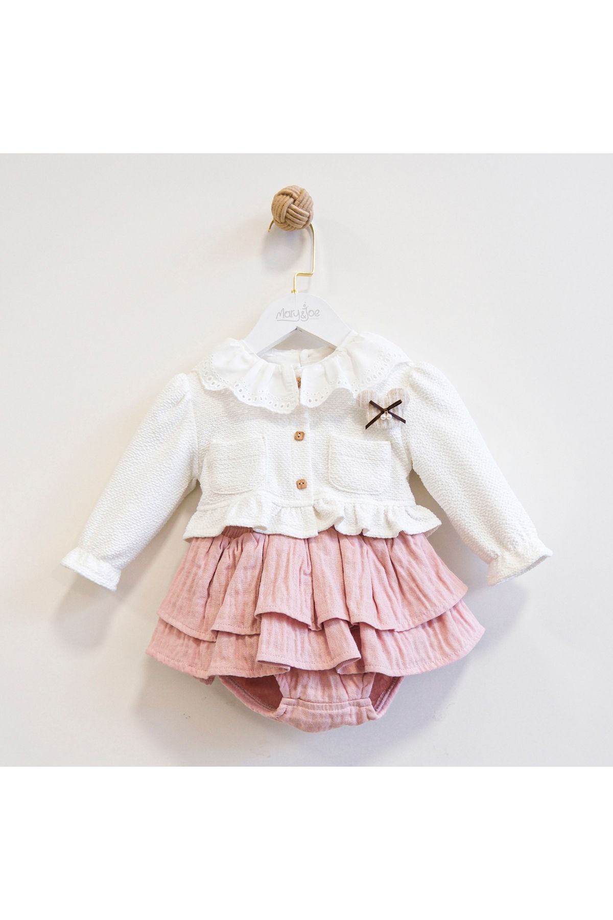 Gloria Hırkalı Kız Bebek 3'lü Takım