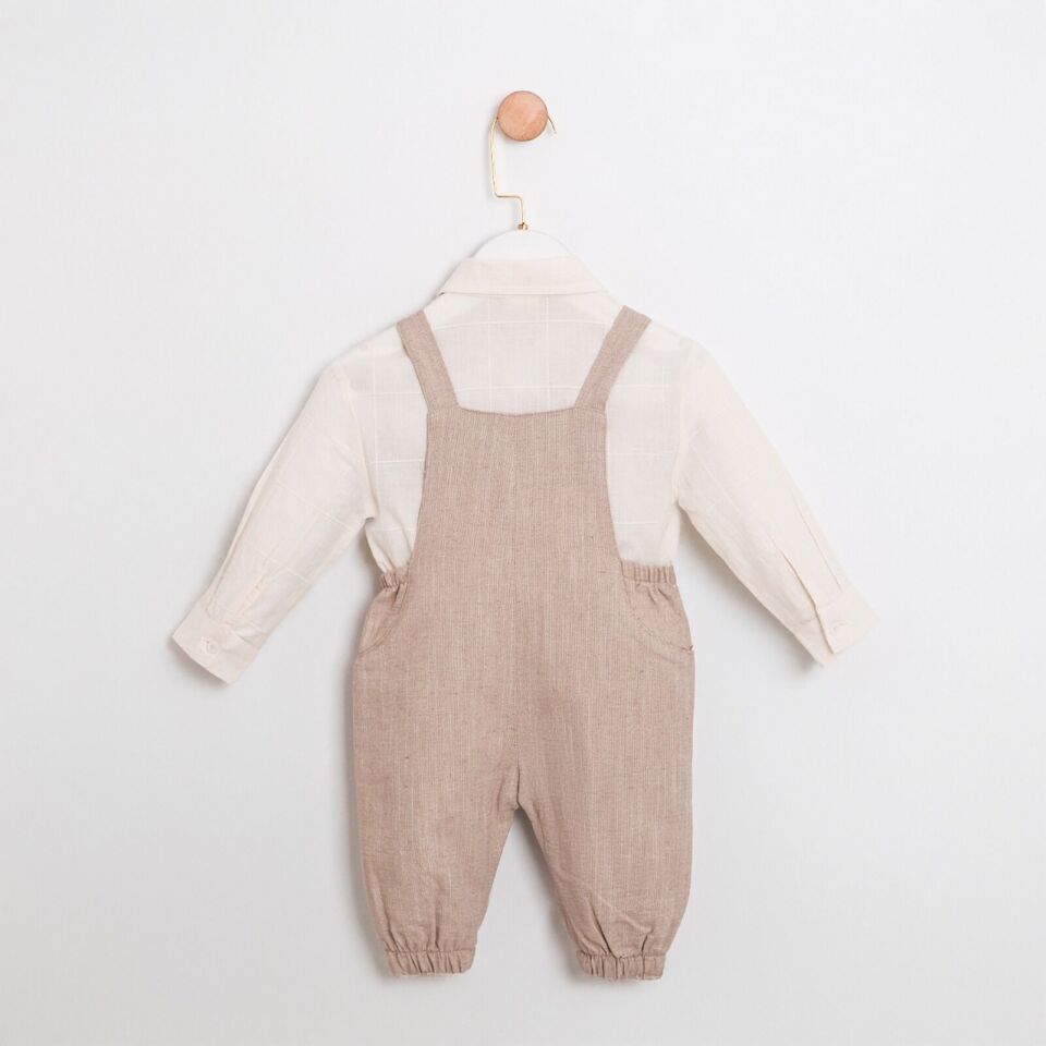 Jimy Erkek Bebek Salopetli Papyonlu Takım