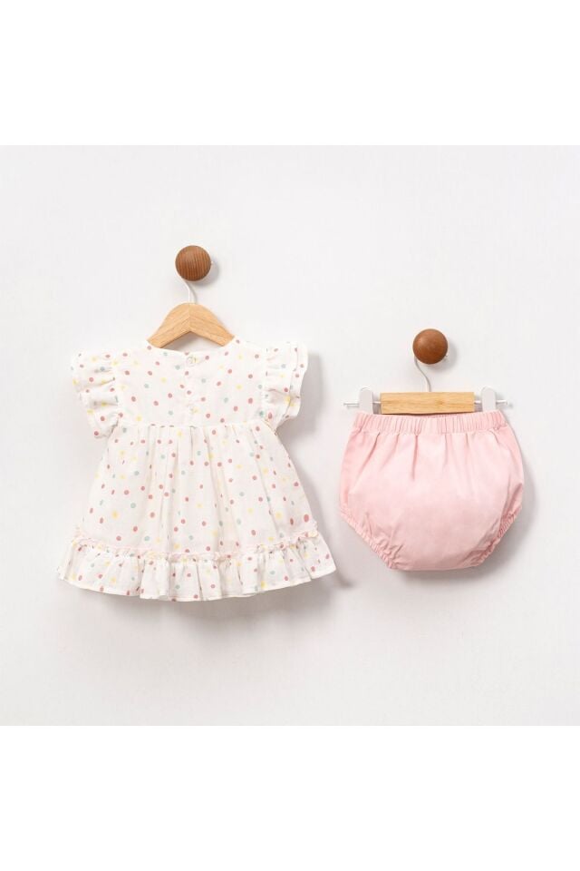 Lenora Puantiyeli İkili Kız Bebek Takım