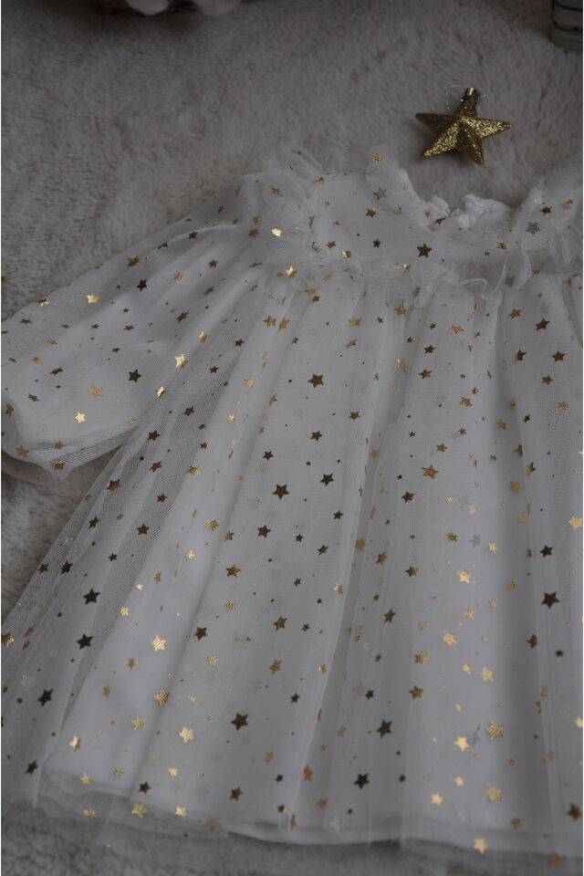Shine Star Beyaz Elbise Beyaz - 18-24 Ay