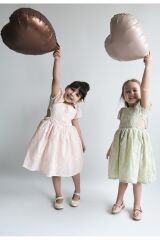 Anabel Su Yeşili Cut Out Detaylı Kız Çocuk Elbise