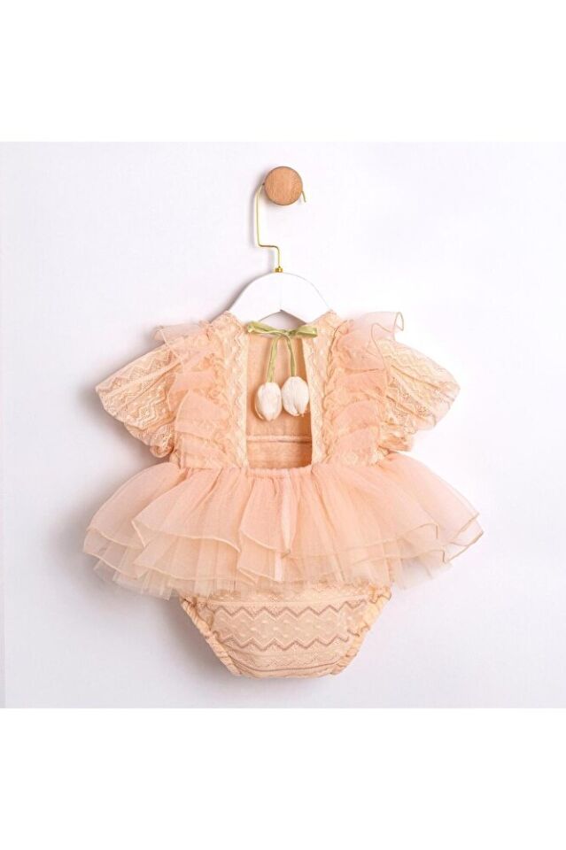 Tulip Sırt Detaylı Kız Bebek Romper