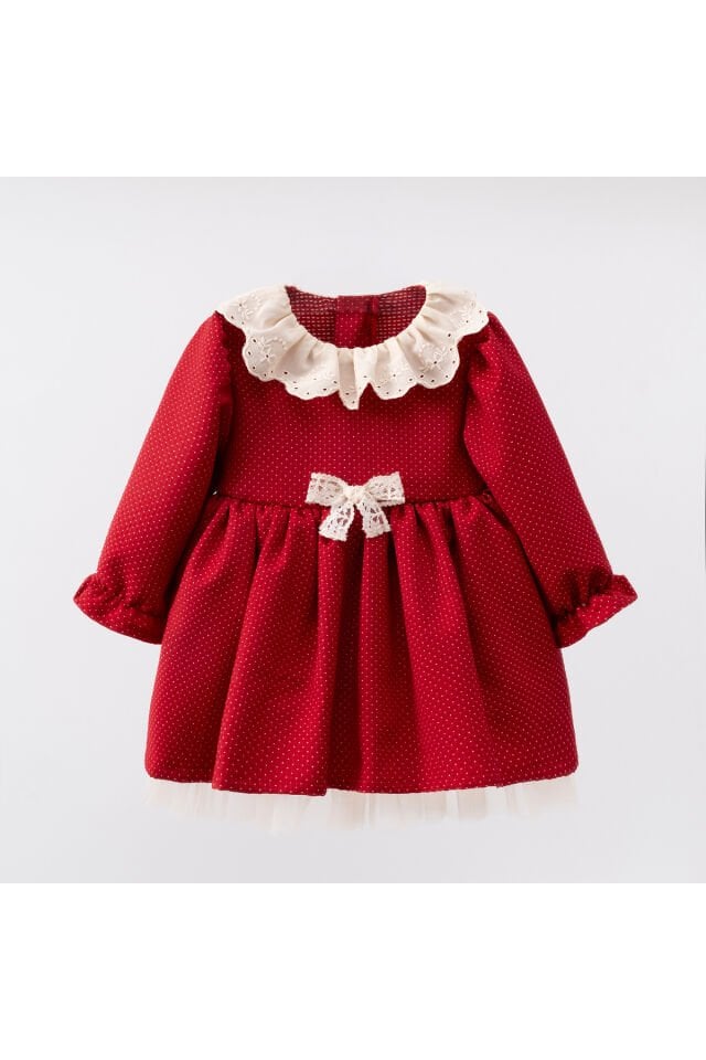 Pretty Kız Bebek Elbise Kırmızı - 6-9 Ay