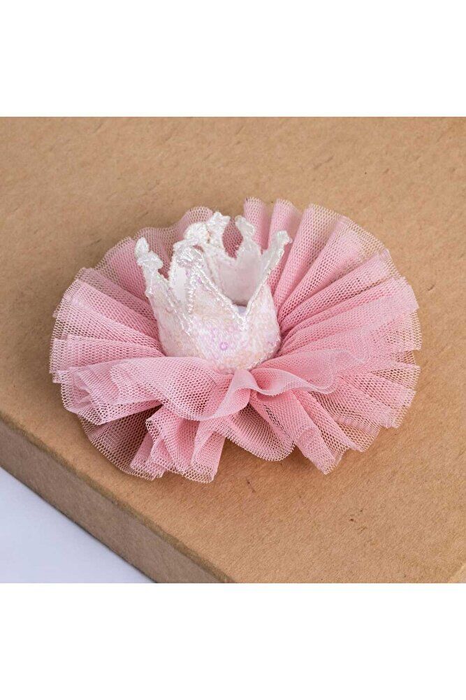 Pembe Klipsli Taç Toka