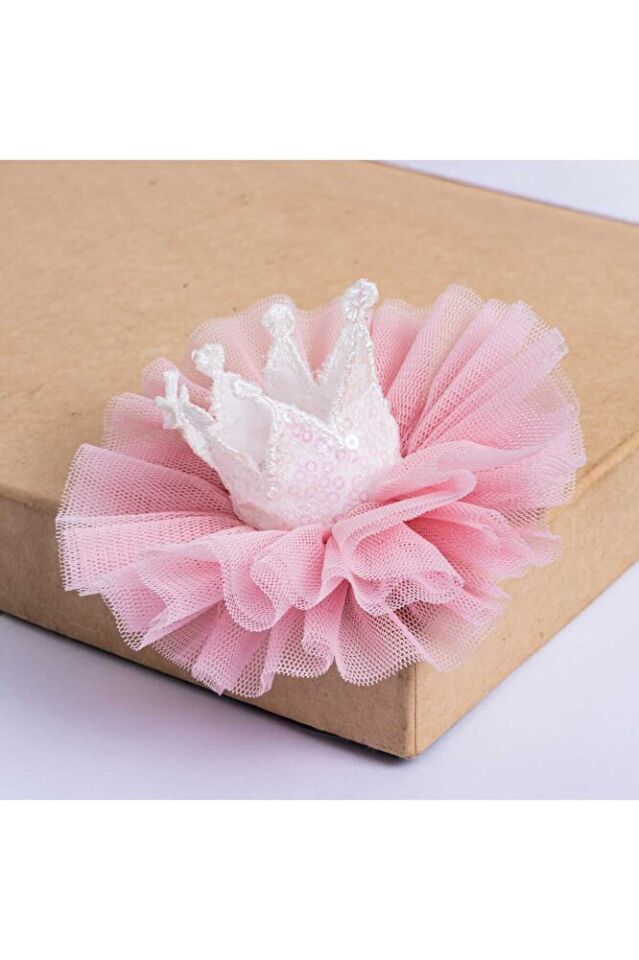Pembe Klipsli Taç Toka
