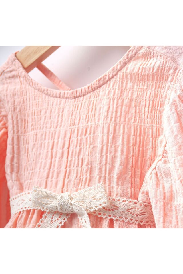 Pembe Kız Bebek Romper Pembe - 6-9 Ay