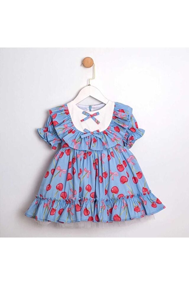 Sweet Cherry Kısa Kollu Kız Çocuk Elbise