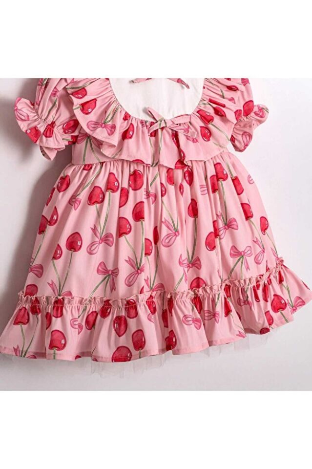 Sweet Cherry Kısa Kollu Kız Çocuk Elbise