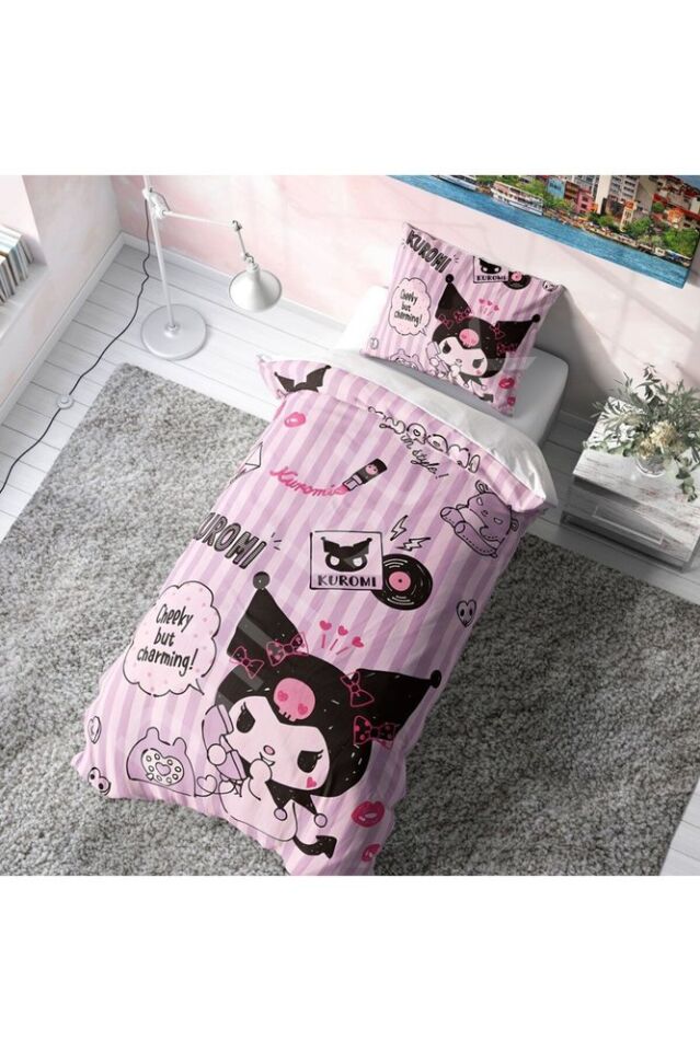 Kuromi Yastıklı Nevresim Takımı (Çarşafsız)