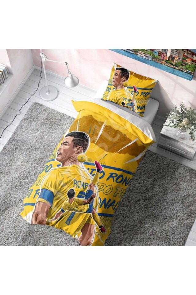 Ronaldo Yastıklı Nevresim Takımı (Çarşafsız)