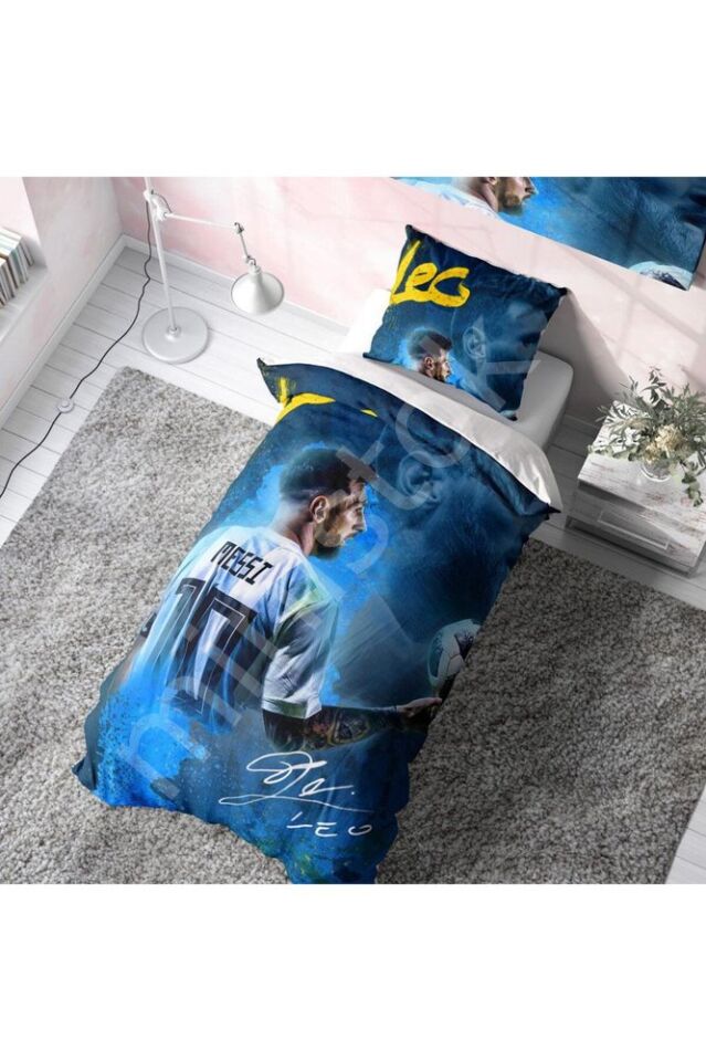 Messi Yastıklı Nevresim Takımı (Çarşafsız)