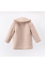 Cute Kız Çocuk Şapkalı Kaban Vizon - 4 Yaş