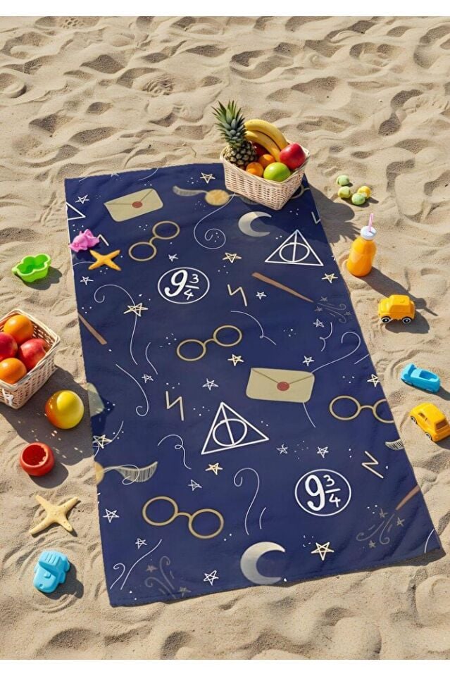 Dijital Baskılı Harry Potter Çocuk Plaj Havlusu