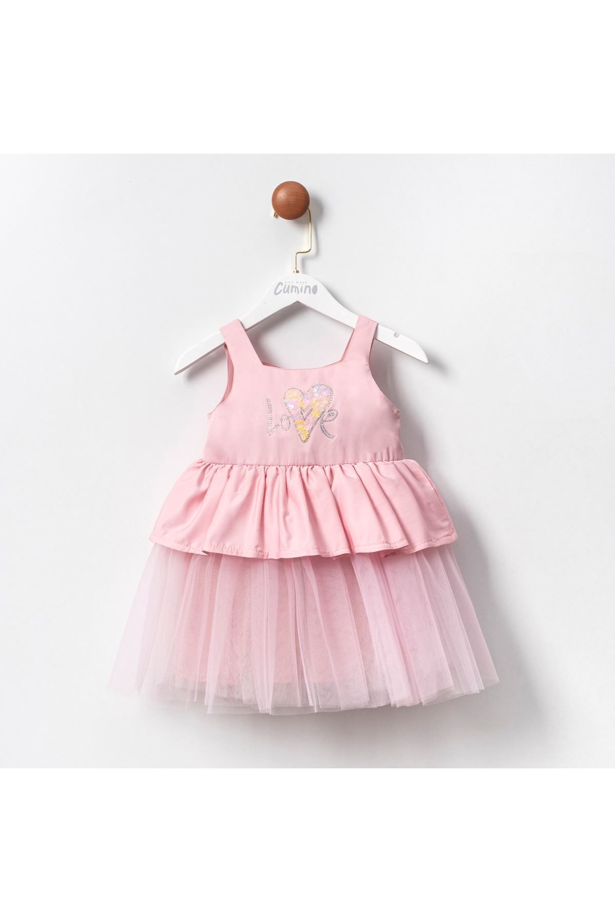 Cumıno 3448 Yeny Kız Elbise Pembe - 4 Yaş