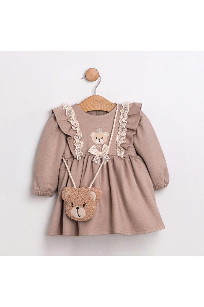 Sweet Bear Oyuncak Aksesuarlı Kız Bebek Elbisesi 12-18 Ay
