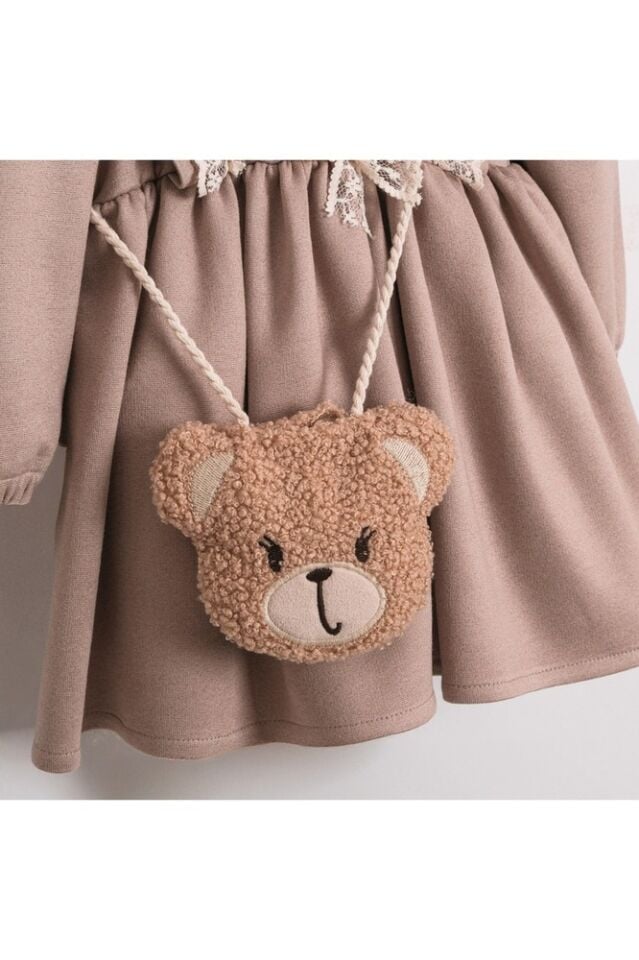 Sweet Bear Oyuncak Aksesuarlı Kız Bebek Elbisesi 12-18 Ay
